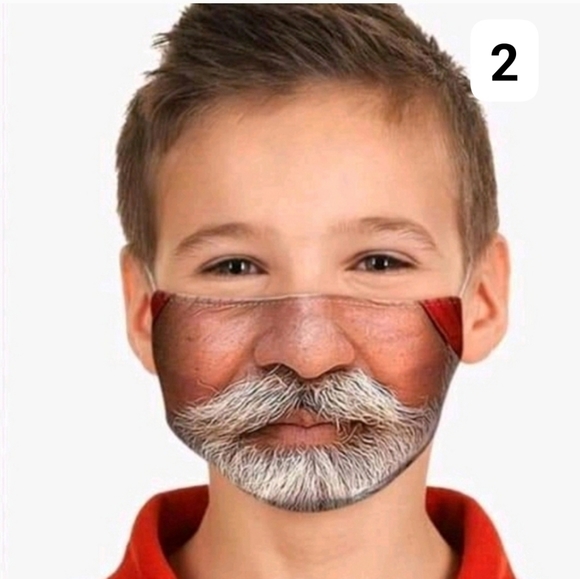 Funny Facemasks, Kid, 2 designs, Lot of 7 - Picture 7 of 7